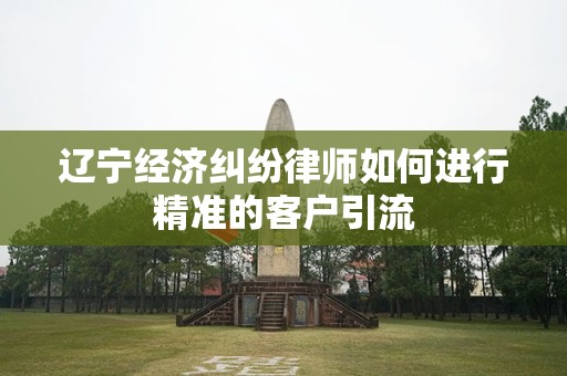 辽宁经济纠纷律师如何进行精准的客户引流