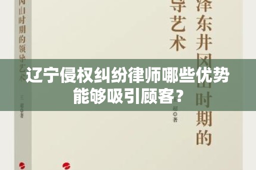 辽宁侵权纠纷律师哪些优势能够吸引顾客？