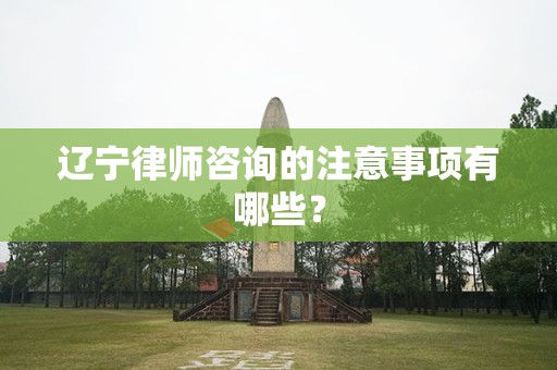 辽宁律师咨询的注意事项有哪些？