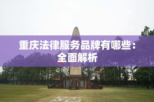 重庆法律服务品牌有哪些：全面解析